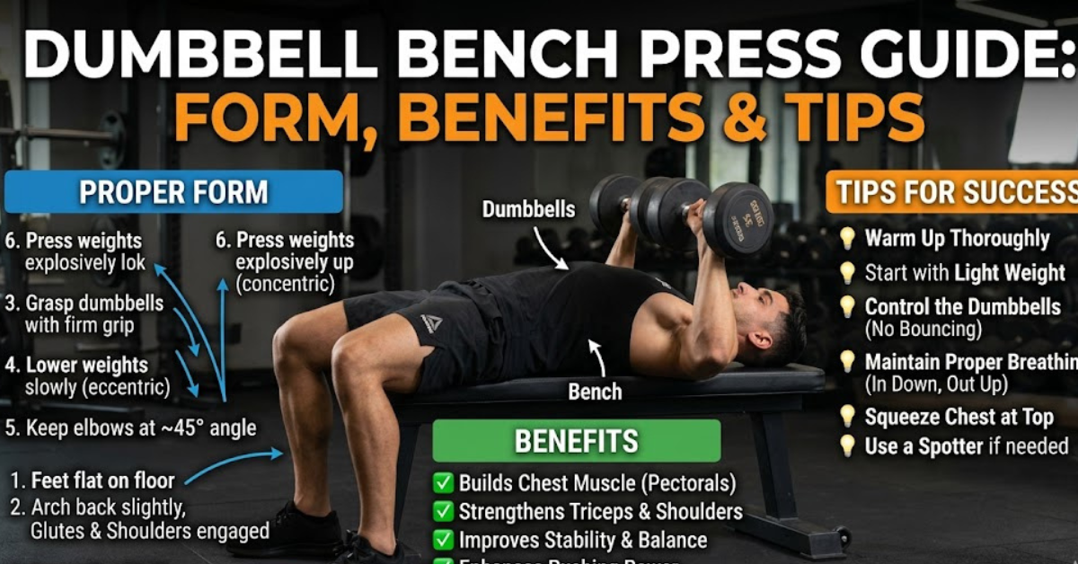 Dumbbell Bench Press Guide: Form, Benefits & Tips