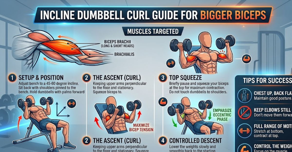 Incline Dumbbell Curl Guide for Bigger Biceps