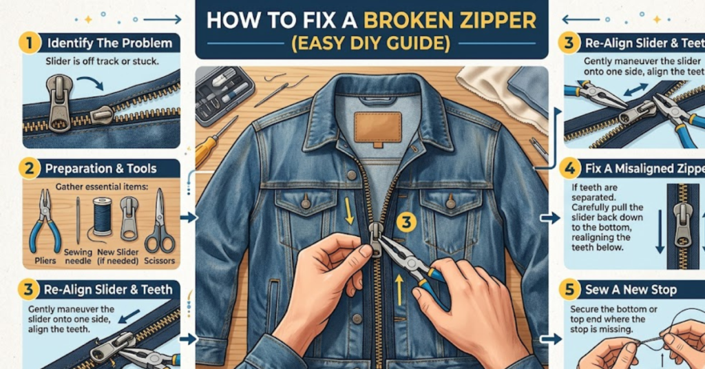 How to Fix a Broken Zipper (Easy DIY Guide)