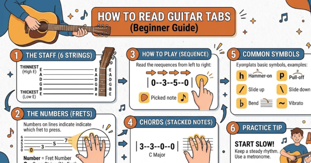 How to Read Guitar Tabs (Beginner Guide)